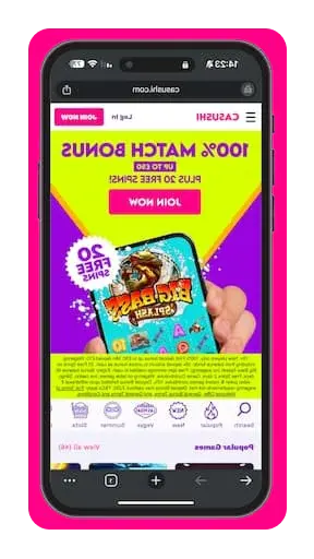 Casino Casushi UK  mobile app download page with installation instructions