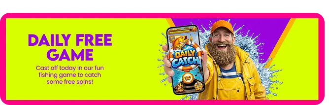 Casushi UK Free Daily Catch promotion showing Bait rewards and prizes