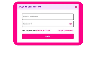 Casushi Casino login page showing the account access form