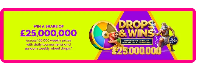 Casushi Casino Online Drops and Wins tournament promotion with prizes and rewards