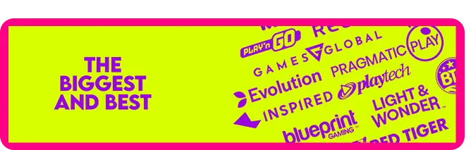 Casushi Casino Online software providers page featuring Evolution Pragmatic Play and Games Global
