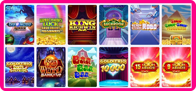 Online Casino Casushi Vegas style slots collection featuring themed casino games